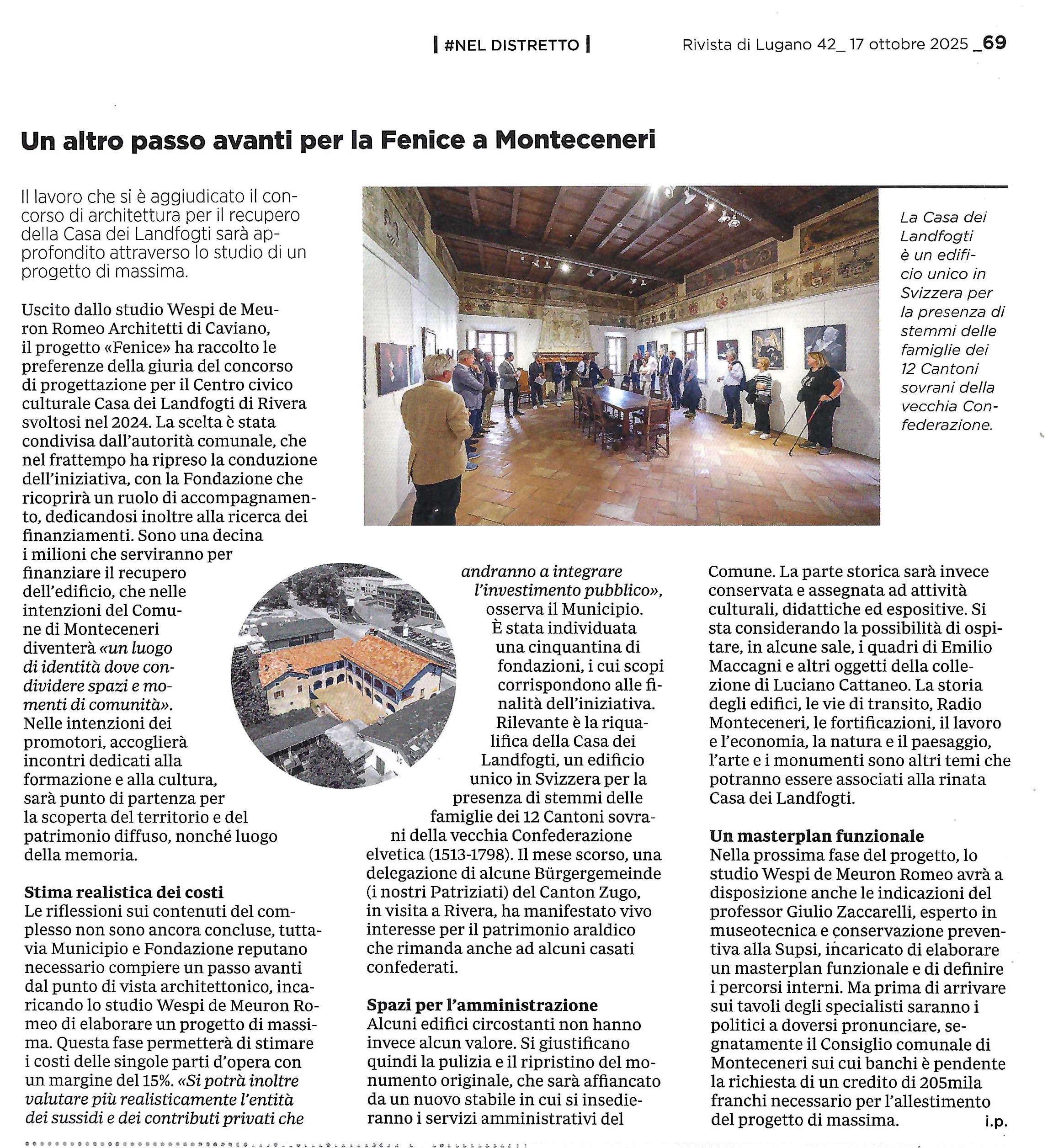 L'articolo su La Rivista di Lugano